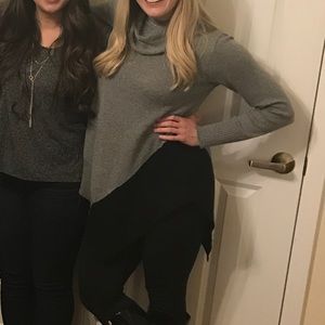 Oversized turtle neck sweater.